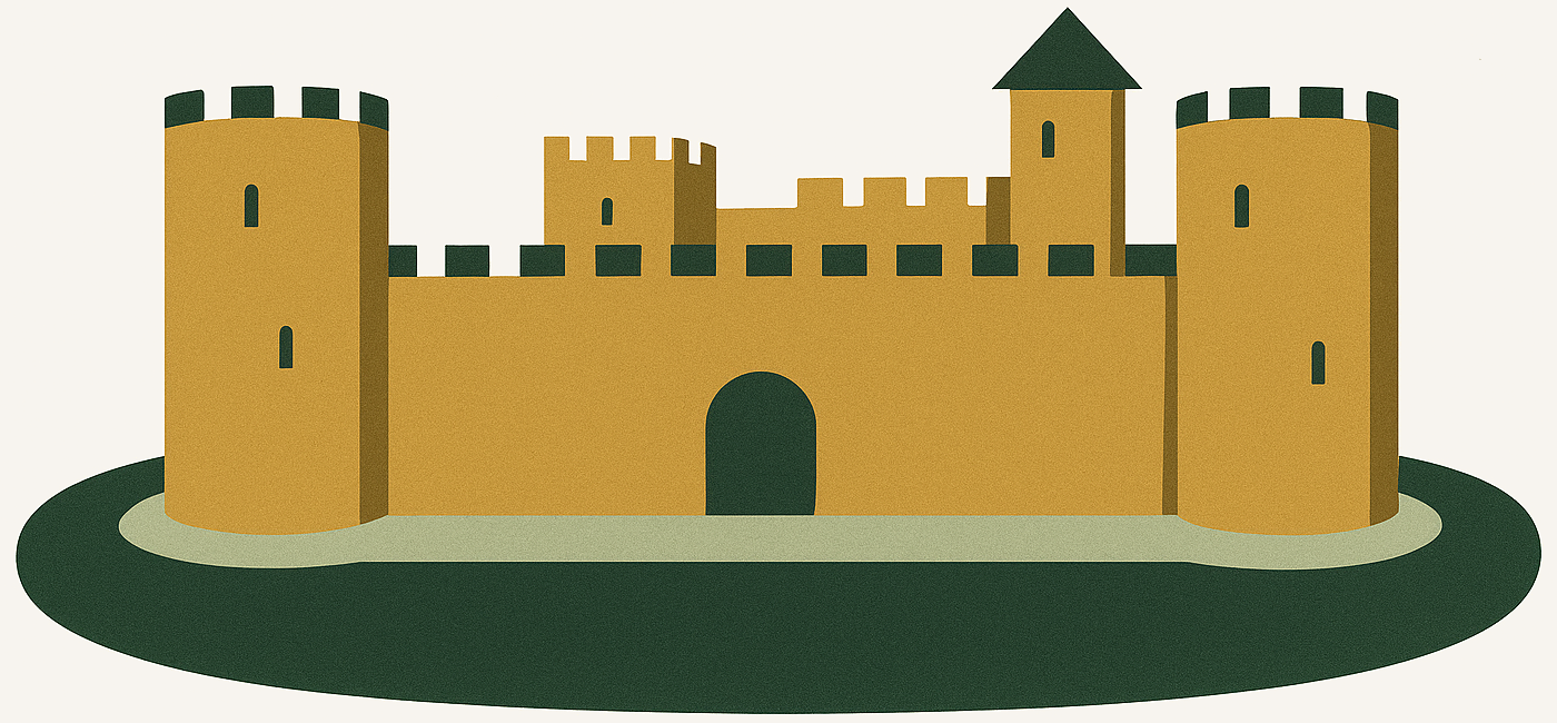 Un château fort entouré de douves — métaphore du moat concurrentiel